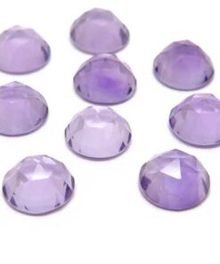 5mm Natural Amethyst Round Rose Cut Cabochon