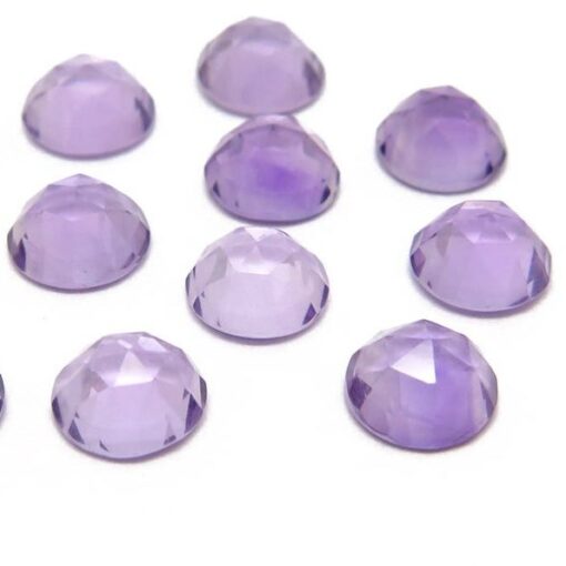 5mm Natural Amethyst Round Rose Cut Cabochon