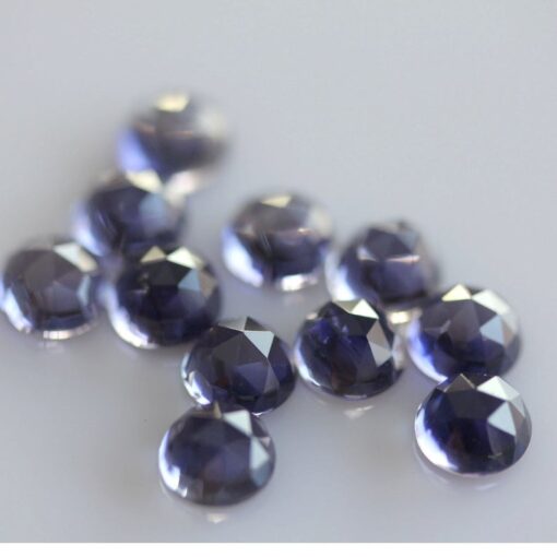 6mm Natural Iolite Round Rose Cut Cabochon