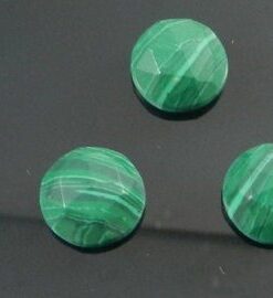 6mm Natural Malachite Round Rose Cut Cabochon