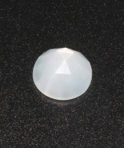 6mm Natural White Moonstone Round Rose Cut Cabochon