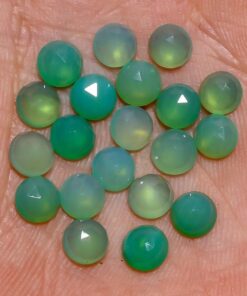 6mm Natural Chrysoprase Round Rose Cut Cabochon