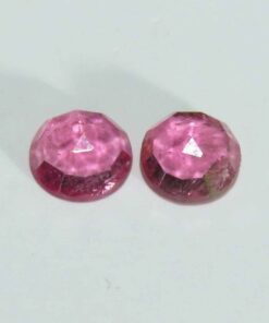 6mm Natural Pink Tourmaline Round Rose Cut Cabochon