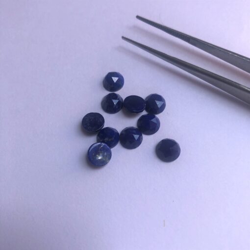5mm Natural Lapis Lazuli Round Rose Cut Cabochon