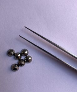 4mm Natural Pyrite Round Rose Cut Cabochon