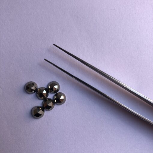 4mm Natural Pyrite Round Rose Cut Cabochon