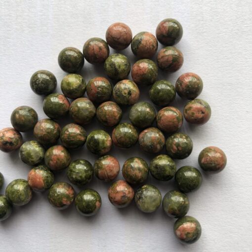 7mm Natural Unakite Round Sphere Gemstone