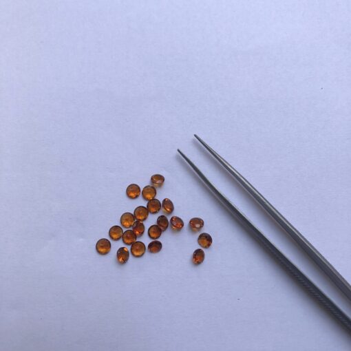 2mm Natural Brandy Citrine Round Cut Gemstone