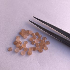 peach moonstone rose cut