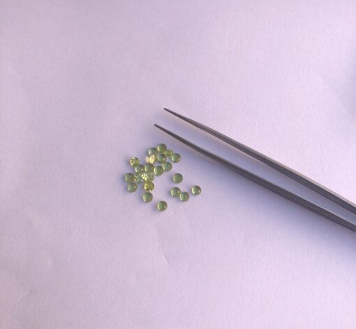 3mm Natural Peridot Round Rose Cut Cabochon