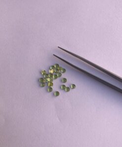 6mm Natural Peridot Round Rose Cut Cabochon