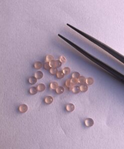 4mm Natural Pink Chalcedony Round Rose Cut Cabochon