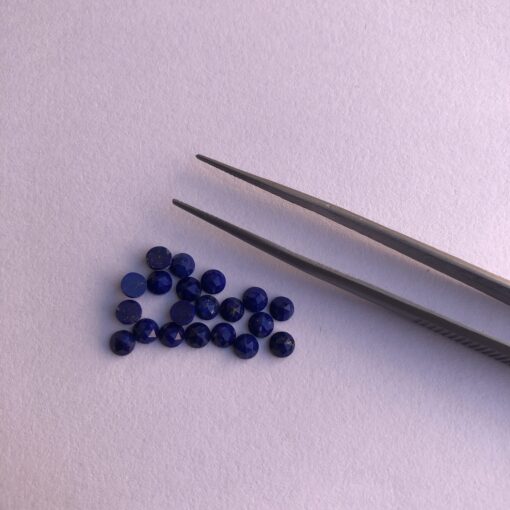 3mm Natural Lapis Lazuli Round Rose Cut Cabochon
