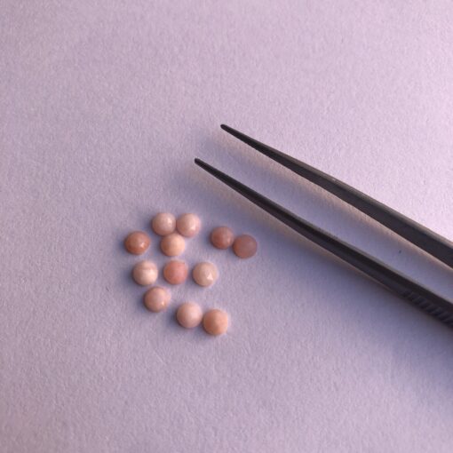 4mm Natural Pink Opal Round Rose Cut Cabochon