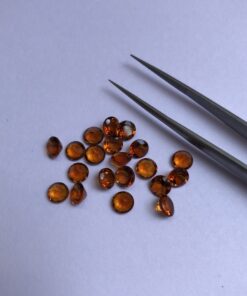 4mm Natural Brandy Citrine Round Cut Gemstone