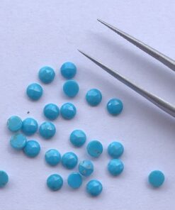 5mm Natural Sleeping Beauty Turquoise Round Rose Cut Cabochon