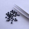 4mm Natural Black Spinel Round Rose Cut Cabochon