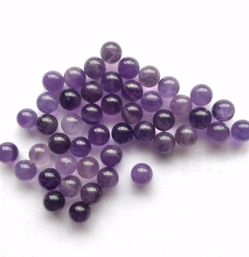 7mm Natural Amethyst Round Sphere Gemstone