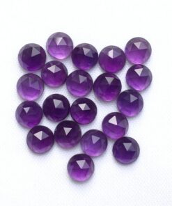 4mm Natural African Amethyst Round Rose Cut Cabochon