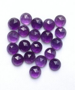 3mm Natural African Amethyst Round Rose Cut Cabochon