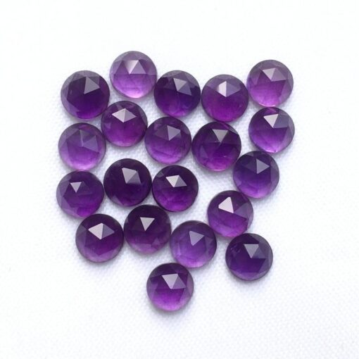 3mm Natural African Amethyst Round Rose Cut Cabochon
