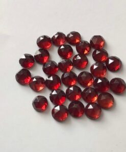 5mm Natural Red Garnet Round Rose Cut Cabochon