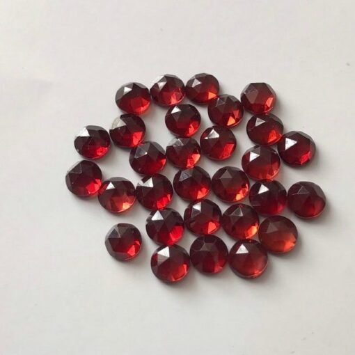 5mm Natural Red Garnet Round Rose Cut Cabochon