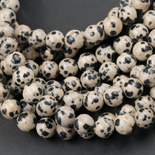 Shop 10mm Natural Dalmatian Jasper Smooth Round Beads