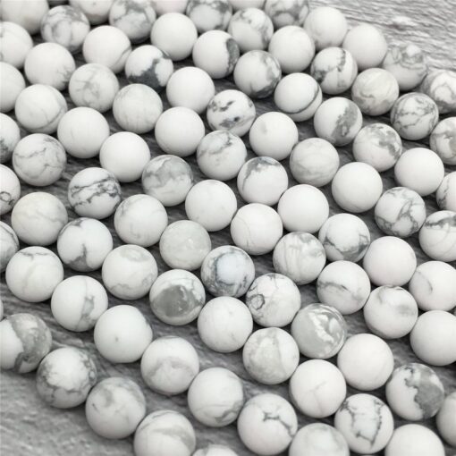 Shop 10mm Natural White Howlite Smooth Round Beads