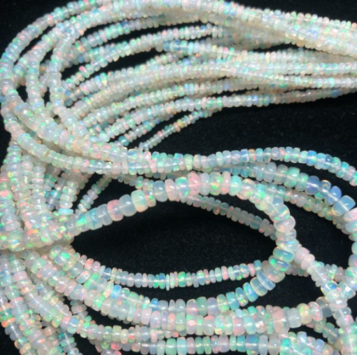 multi fire opal beads