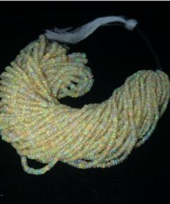 Shop Yellow Ethiopian Opal Smooth Rondelle Beads