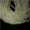 white opal rondelle beads