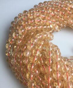 Shop 4mm Natural Citrine Smooth Round Beads