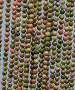 Shop 4mm Natural Unakite Smooth Round Beads