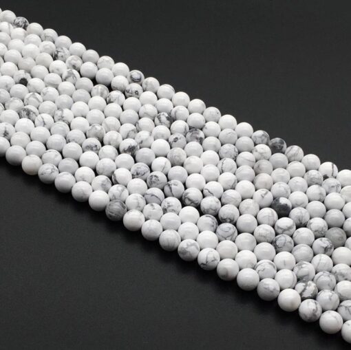 Shop 4mm Natural White Howlite Smooth Round Beads