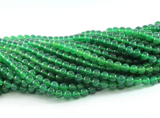 Shop 4mm Natural Green Onyx Smooth Round Beads