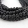 Shop 6mm Natural Lava Smooth Round Beads