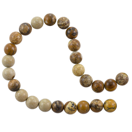 Shop 6mm Natural Picture Jasper Smooth Round Beads