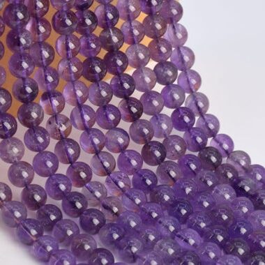 Shop 6mm Natural Amethyst Smooth Round Beads