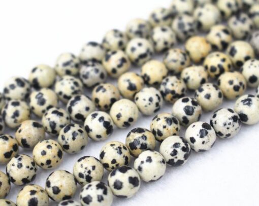 Shop 8mm Natural Dalmatian Jasper Smooth Round Beads