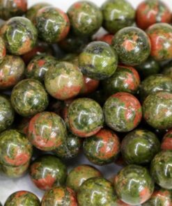 Shop 8mm Natural Unakite Smooth Round Beads