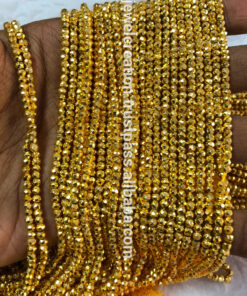 Shop Golden Pyrite Faceted Rondelle Beads Strand