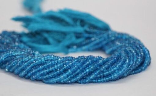 Shop Swiss Blue Topaz Faceted Rondelle Beads