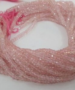 Shop Morganite Faceted Rondelle Beads Strand