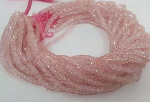 Shop Morganite Faceted Rondelle Beads Strand