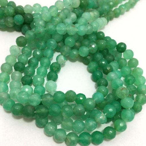 Shop Chrysoprase Faceted Round Beads Strand