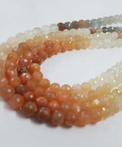 Shop Multi Moonstone Faceted Round Beads Strand