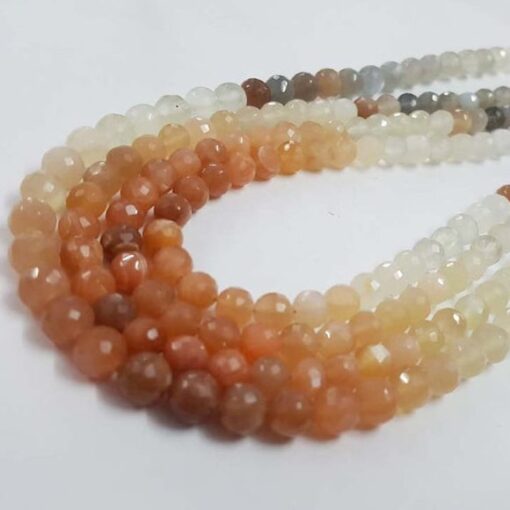 Shop Multi Moonstone Faceted Round Beads Strand