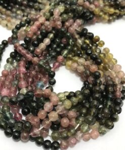 Shop Multi Tourmaline Smooth Round Beads Strand