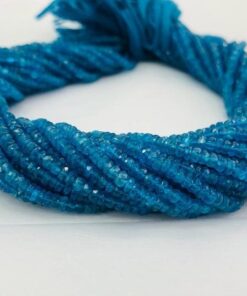 Shop Neon Apatite Faceted Rondelle Beads Strand